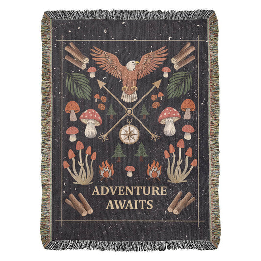 Adventure Awaits - Woven Blanket